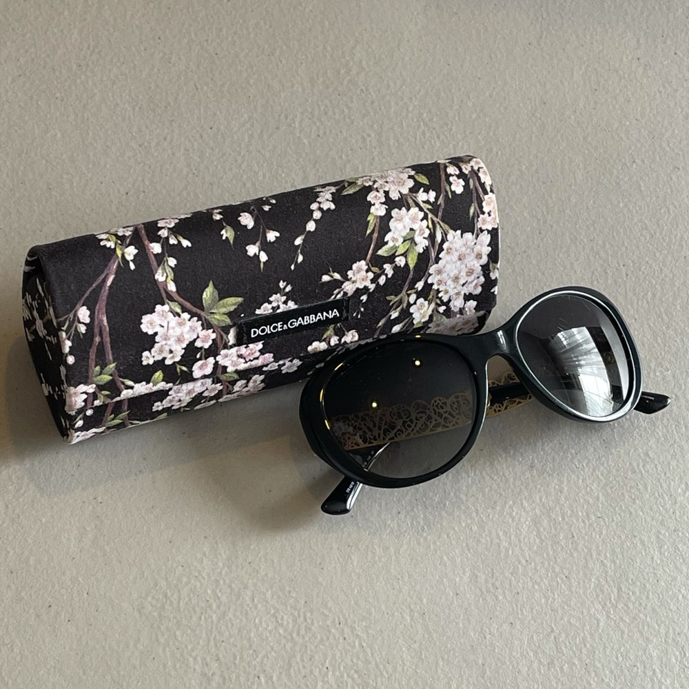 Dolce & Gabbana Black Acetate Dg 4213 Polarized Cat Eye Sunglasses